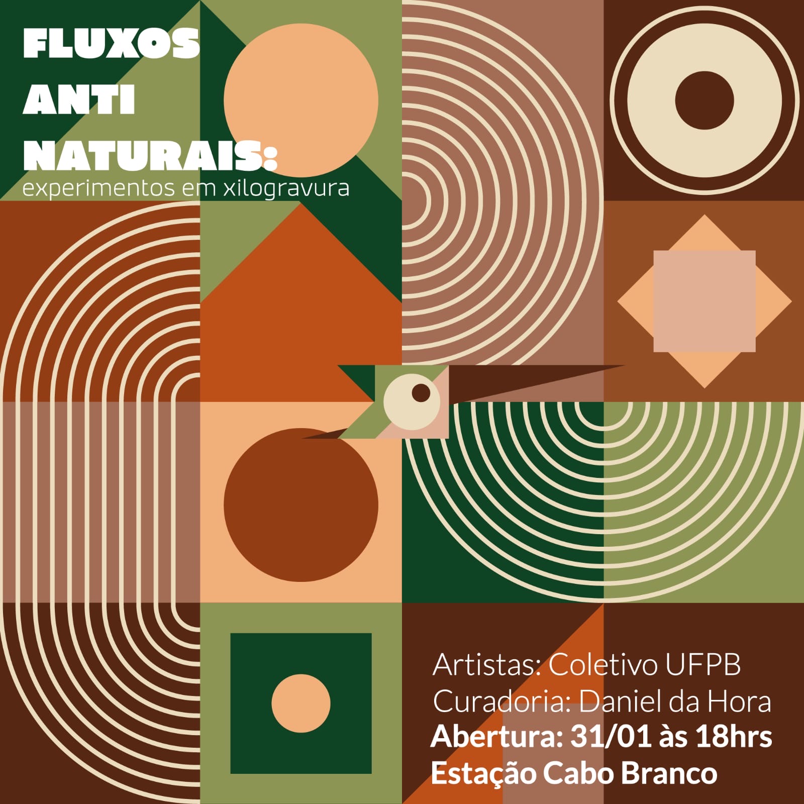 Exposição "Fluxos AntiNaturais: Experimentos em Xilogravura"