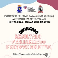 Resultado Preliminar do Processo Seletivo - Edital 2024 - Turma 2025